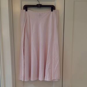 Ralph Lauren Pink Seersucker A-Line Skirt for Casual Wear